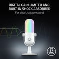 thumbnail image 5 of Micrófono USB Razer Seiren V3 Chroma RGB: Iluminación reactiva para streaming y juegos, micrófono de condensador con sensor táctil, limitador de ganancia digital y amortiguador. Compatible con PC, Dis, 5 of 5