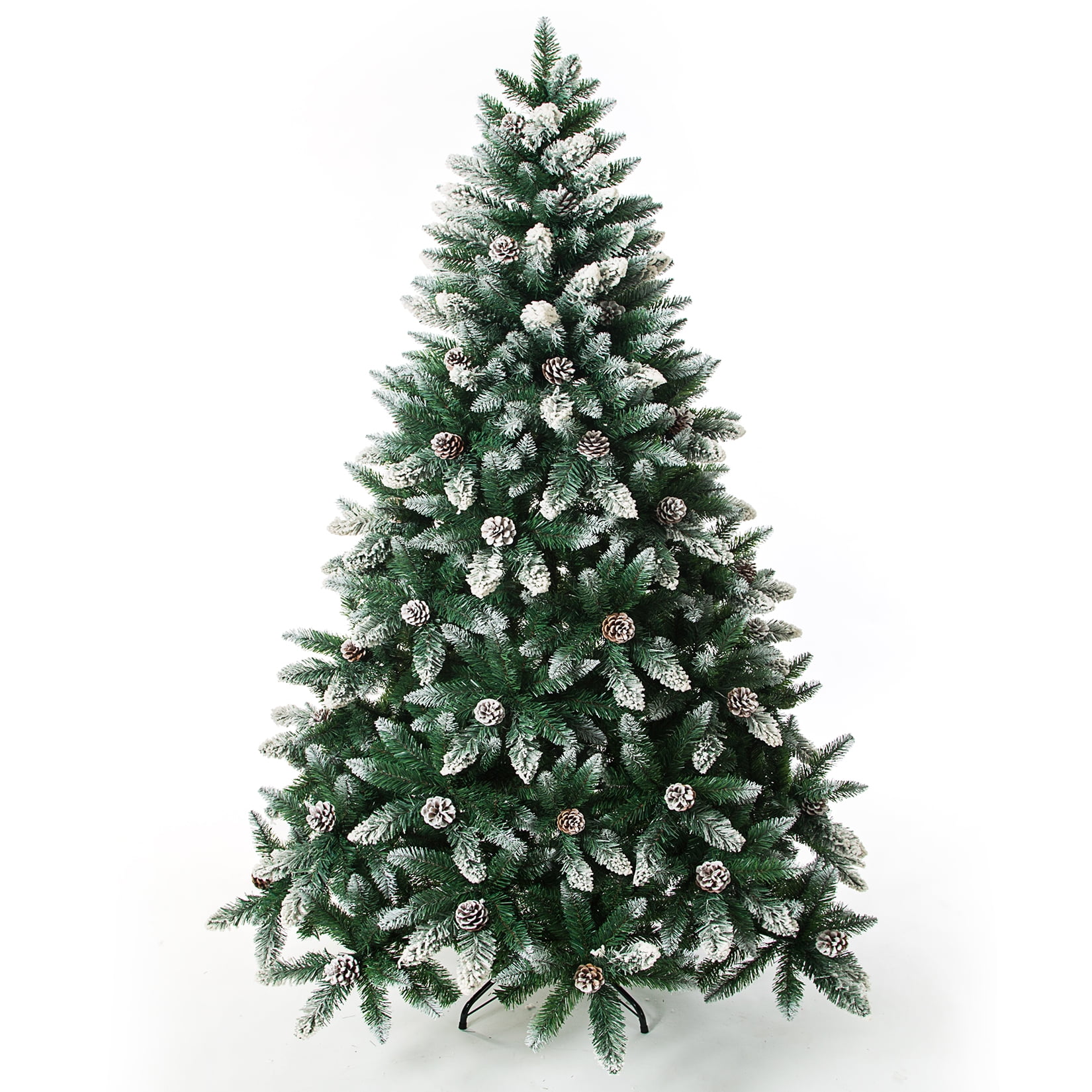 Senjie Snow Flocked Artificial Christmas Tree , Xmas Trees with Pine