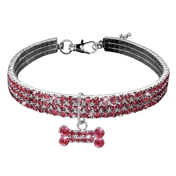Perros Collar para Collar elegante para perros para perros , medianos, grandes, regalos de decoración - Rosa + azul, Colco Collar de perrito collar
