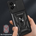 thumbnail image 6 of CSmall for Samsung Galaxy A06 Case with Slide Camera Lens Cover, Military Grade Shockproof Protection Cover with Rotate Ring Kickstand Case for Galaxy A06 SJ Blue, 6 of 8