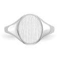 thumbnail image 5 of Finest Gold 14K White Gold 10 x 9 mm Closed Back Signet Ring - Size 6, 5 of 5