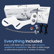 LUXE Bidet NEO 185 - Self-Cleaning, Non-Electric Bidet Attachment, Rear and Feminine Wash White