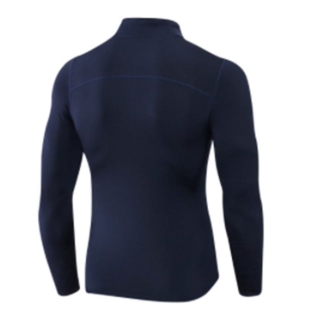 Sonducket Ropa interior térmica para hombre, camisetas deportivas de invierno de alta elasticidad para hombre, jersey largo con cremallera para Camisetas Azul oscuro Sonducket AP013564-03