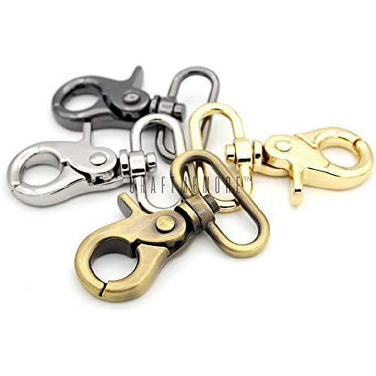 Trigger Snap Hook Metal Swivel Lobster Clasps Purse Bag Clips Quality  Finish VTHO 2PCS (1 1/4 Inches, Silver) 