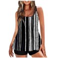 thumbnail image 2 of SELONE Tankini Bathing Suits for Women Two Piece Summer Plus Size Ruched Tankini Swimsuit Flowy 2 Piece Bathing Suits with Shorts Swimwear Black XL, 2 of 8