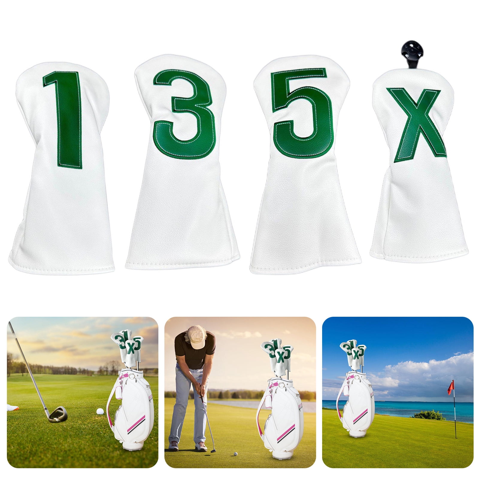 Golfs Driver Golfs Club Covers Iron Headcover PU Golfs Mallets Putter Headcover Golfs Club Head Covers for Men & Women
