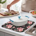thumbnail image 2 of Microfibre Drying Mat for Kitchen Pioneer Dish Drying Drainer Mat Absorbent Colorful Floral Drying Mat Washing Up for Glass, Plate & Cup 16inch X 18inch, 2 of 7