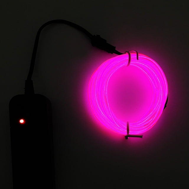 Agiferg Guirlande Lumineuse LED Flexible en Fil EL Bande Corde Lueur Déco Lampe Néon Contrôleur USB