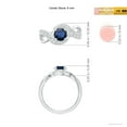 thumbnail image 5 of ANGARA Natural Solitaire Round 1 ct Blue Sapphire Infinity Promise Ring in 925 Sterling Silver for Women (Size-6mm) | September Birthstone, Anniversary, Jewelry Gift for Women | Natural Sapphire Ring, 5 of 10