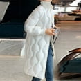 thumbnail image 6 of Lindreshi Winter Coats for Women Trendy Winter Fashion Woman Middle Length and Thickened Medium Length Stand-Up Collar Down Cotton Jacket Coat, 6 of 8