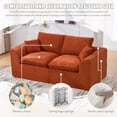 thumbnail image 2 of Jopath Modular Sofa Couch,Comfy Cloud Couch with Cushion Covers Removable Furniture for Living Room Bedroom Apartments Dorms,No Assembly Required,Orange, 2 of 14