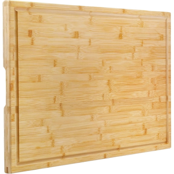 Utoplike Extra Large Cutting Board for kitchen, 30 x 20 Inch Bamboo Chopping Boards, Wood Stove Top Cover, Over the Sink Butcher Block with Juice Groove for Turkey, Meat, Vegetables, BBQ, 1"Th