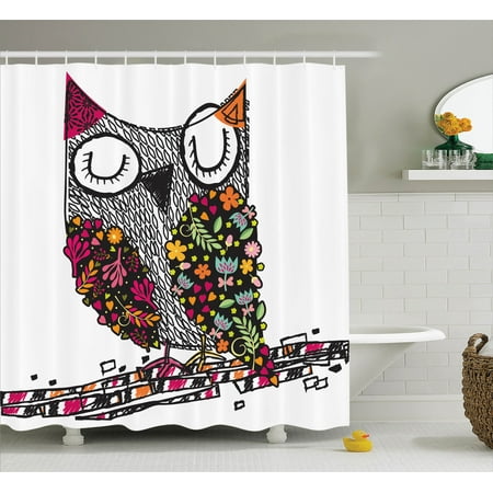 Owls Home Decor Shower Curtain Set, Owl Shaped By ...
