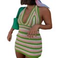 thumbnail image 1 of Robe Tricotée pour Femmes Col en V Sans Manches, 1 of 9