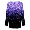 thumbnail image 4 of EQWLJWE Sequin Tops for Women Plus Size Sparkly Glitter Party Tops Blouse Crewneck Gradient Print Long Sleeve Dressy Shirt for Dance Party Nightclub Dark Blue(S-5Xl), 4 of 5