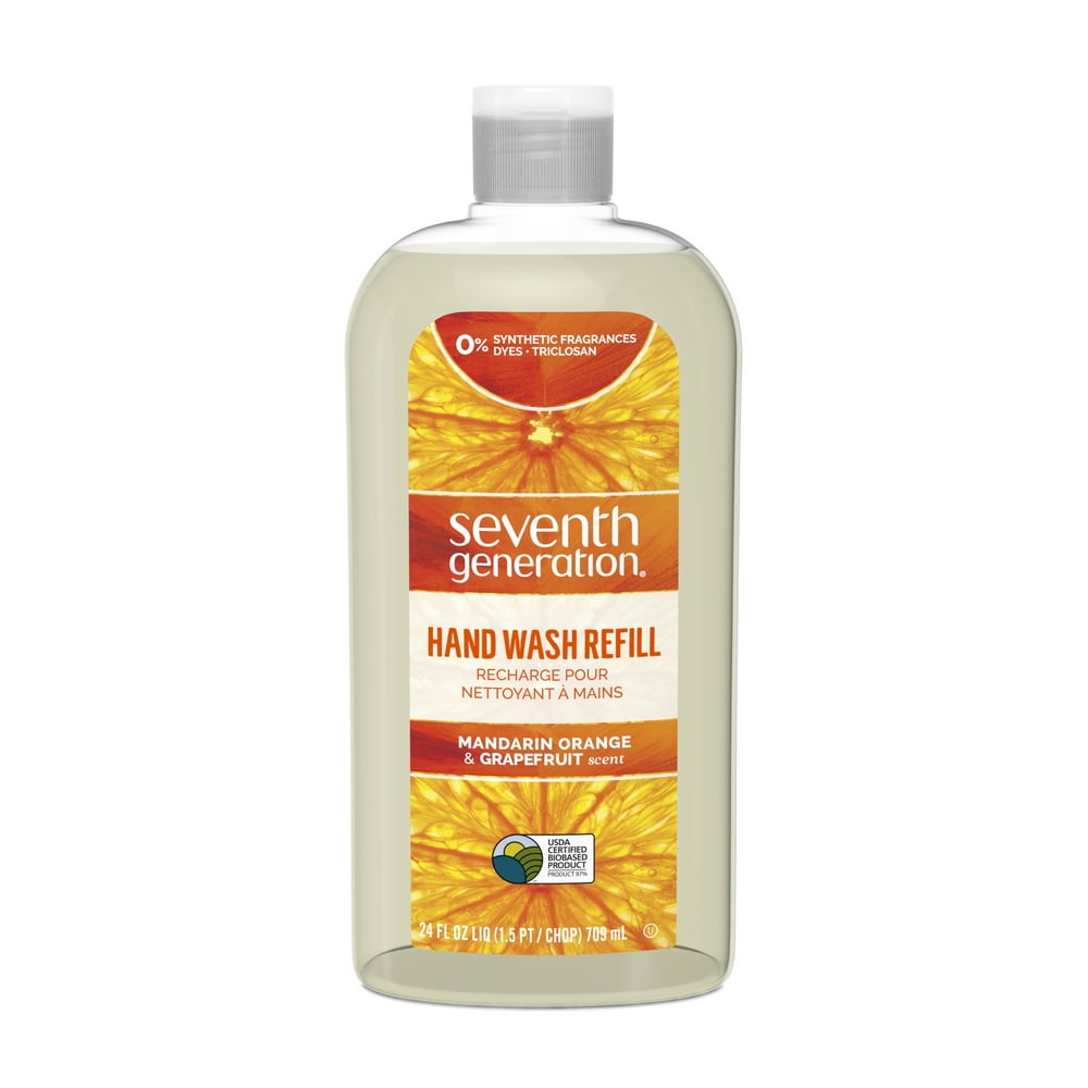 Seventh Generation Hand Wash Refill, Mandarin Orange & Grapefruit, 24