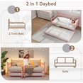 thumbnail image 6 of EastVita Metal Twin Daybed with Trundle, Sofa Bed Frame with Pull Out Bed, Charging Station & LED Lights for Living Room, Guest Room, Apartment, 6 of 7
