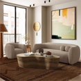 thumbnail image 7 of Pemberly Row Modern / Contemporary Light Brown Boucle Swivel Chair, 7 of 7