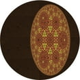 thumbnail image 1 of Ahgly Company Machine Washable Indoor Round Transitional Saddle Brown Area Rugs, 3' Round, 1 of 7