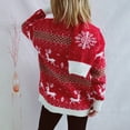 thumbnail image 4 of Gibobby Suéter Abrigo Mujer Conjunto de dos piezas de bufanda para de Navidad, tejido de otoño e invierno, imitación de visón, , de nieve, Jacquard, colorido, para mujer (Rojo, S), 4 of 5