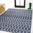 thumbnail image 3 of JONATHAN Y SANTA MONICA 3 x 5 Area Rug, Ourika Moroccan Geometric Textured Weave - Navy/Beige, SMB108K-3, 3 of 8