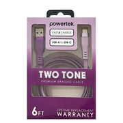 Liquipel Powertek Two Tone USB-A to USB-C - Purple