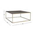 thumbnail image 6 of Uttermost Trebon Modern Faux Shagreen and MDF Coffee Table in Brushed Brass, 6 of 8