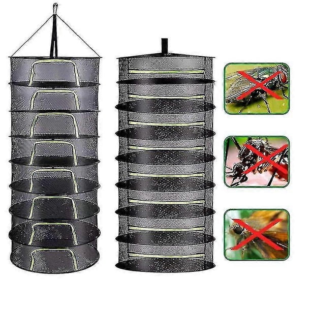 Layers Drying Net For Herbs Hanging Basket Folding Dry Rack Herb Drying Net Dryer Bag Mesh For Flowers Buds Plants Organizer