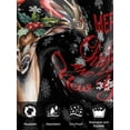 thumbnail image 7 of Black Christmas Cloth Napkins Set of 6 Reusable Dinner Napkins, Winter Elk Cardinal Berry Snowflakes Cocktail Napkin Washable Table Napkins for Wedding/Holiday Party/Baby Shower 20"x20", 7 of 7