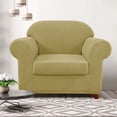 thumbnail image 2 of CHUN YI Stretch 2-Piece Checks Sofa Cover with Cushion Cover Slipcover, 2 of 6