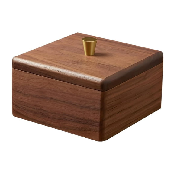 CoudarTitie Wood Memory Box Small Storage Case Container Organizer Rustic Wooden Jewelry Box
