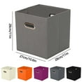 thumbnail image 3 of Xoxingysm Fabric Cube Storage Bins,Storage Basket with Handles,Storage Foldable Cube Organizer Fabric Drawer Set Of Beige, 3 of 9