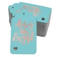 thumbnail image 1 of Inkdotpot Real Rose Gold Foil Merry And Bright Christmas Tags Favor Hang Paper Tags 50 Pieces, 1 of 6