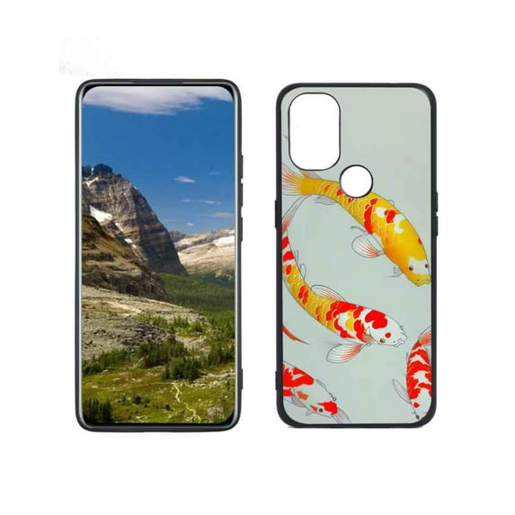 Compatible with OnePlus Nord N10 Phone Case, Japanese-Style-Koi-fish-6 Case Silicone Protective for Teen Girl Boy Case for OnePlus Nord N10