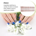 thumbnail image 3 of Xingzhi Fake Nail Set French Style Scratch Resistant Press-on Fingernails Full Cover Removable Trimble Adjustable Manicure Stickers Type 5, 3 of 6