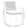 thumbnail image 4 of vidaXL 7 Piece Garden Dining Set with Cushions Poly Rattan and Steel, 4 of 5