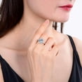 thumbnail image 2 of Blue Topaz Halo Fashion Ring, 2 of 11