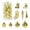 Gold-653, variant on Alien Christmas Balls, Tree Ornament Set, 21-Pack Holiday Decoration, Shatterproof Design, Home Decorationation