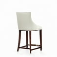 thumbnail image 7 of Shubert Counter Stool with Solid Wood Base in Ivory - Set of 2, 7 of 7