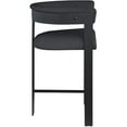 thumbnail image 6 of Maklaine Contemporary Black Boucle Fabric Counter Stool (Set of 2), 6 of 6