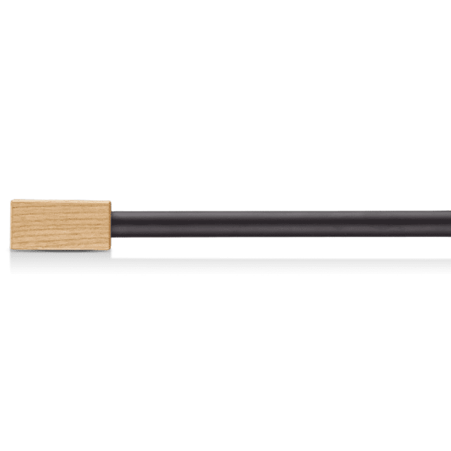 Bouclair Natural & Black Rectangular Wood Curtain Rod Set - Diameter 13/16 mm 48x86 in (122x218 cm)