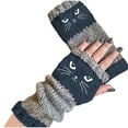 thumbnail image 2 of Fingerless Gloves for Women, Cat Mittens for Women, Knitted Warm Winter Mitts for Texting, Typing & Everyday Wear Navy, 2 of 3