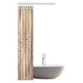 thumbnail image 2 of ABPHQTO Árbol de la vida Cortina de ducha Anillos de árbol Corte de sierra Tronco Bosque Crecimiento de madera Madera Vieja Grieta seca Años Cortina de ducha de baño 90x180 cm, 2 of 2