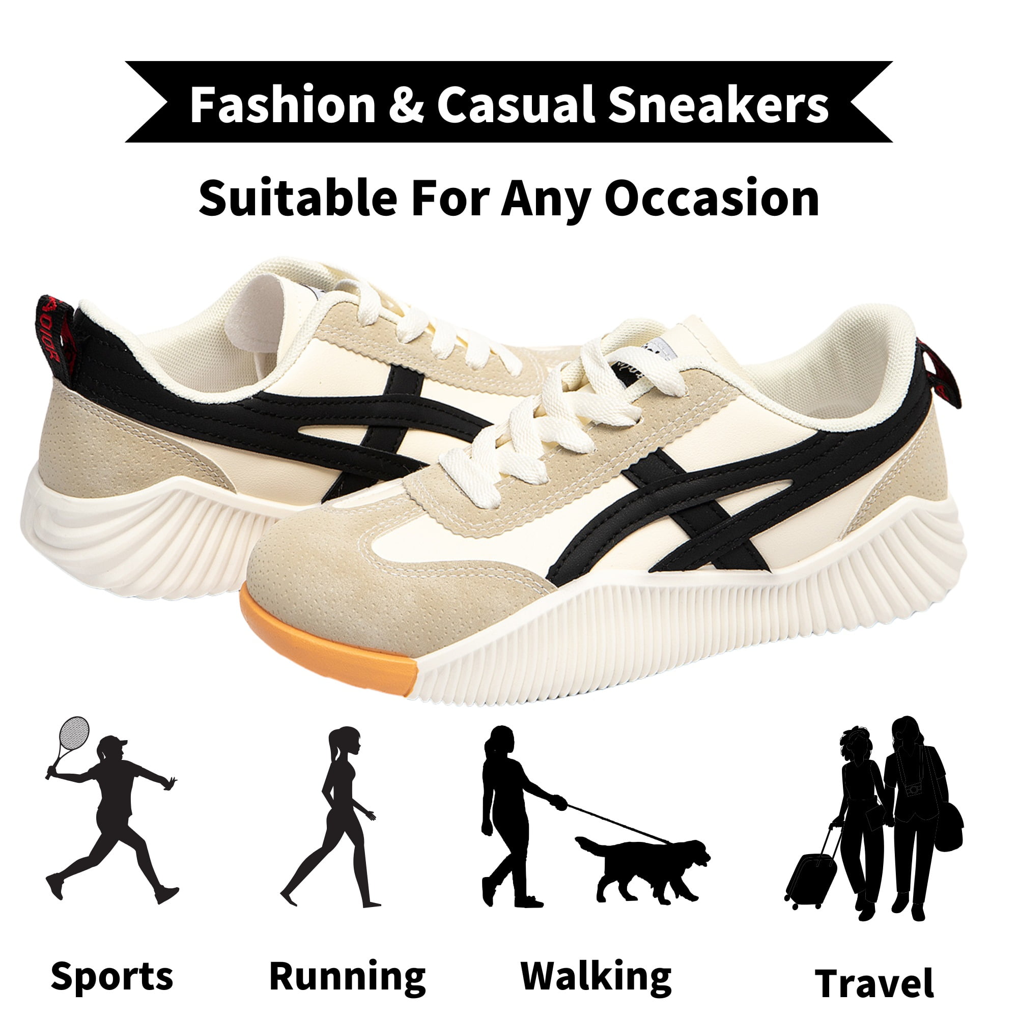 Women's Tennis Sneakers Walking Flat Low-Top Casual Lace-Up Orthopedic Sneakers For Women Comfort Vintage Sneakers with Walking Sports Work Traval