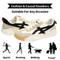 thumbnail image 2 of BERANMEY Women's Tennis Sneakers Walking Flat Low-Top Casual Lace-Up Orthopedic Sneakers For Women Comfort Vintage Sneakers with Walking Sports Work Traval, 2 of 10