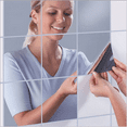 thumbnail image 3 of 6X Mirror Wall Sticker Rectangle Self Adhesive Room Decor High Quality Furniture Films Mirror Foil 50X50cm,6 roll x mirror wall sticker,Silver, 3 of 8
