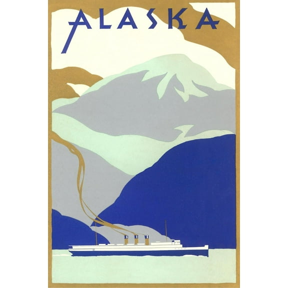 Art.com Alaskan Scene, Poster Style Art Print, 16" x 24"