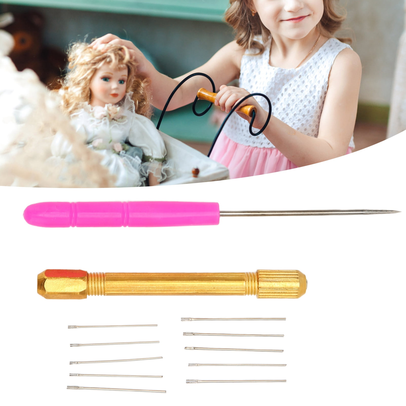 10pcs Doll Hair Rooting Holders Reroot Rehair Tools for Girls Doll