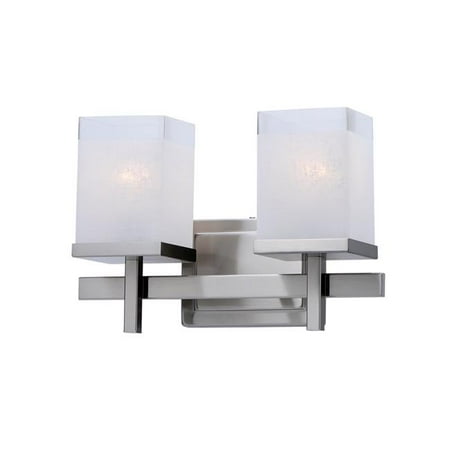 

Maxim 2152LNSN Tetra 2-Light Bath Vanity Wall Light Satin Nickel
