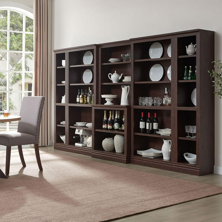 VAUXHILL & CO. Halston Multi-Depth Bookcase, Adjustable Storage